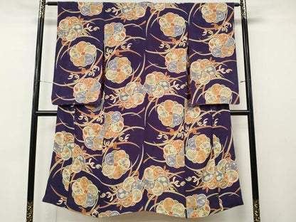 平和屋着物●アンティーク　大正ロマン　小紋　草花尽くし　正絹　逸品　CABL8641ut