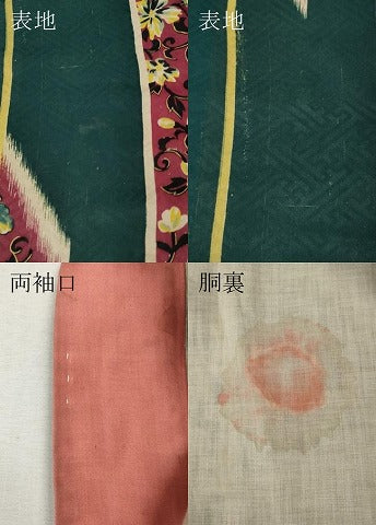 平和屋着物●アンティーク　大正ロマン　小紋　花唐草文　正絹　逸品　CABL8644ut