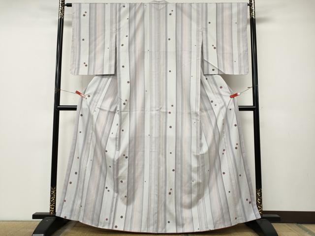 平和屋着物●上質な紬　鞠間道　正絹　逸品　CABL8663ut