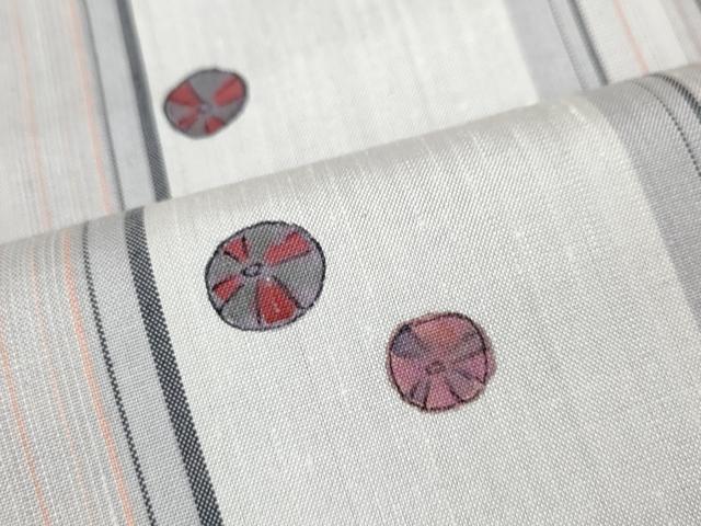 平和屋着物●上質な紬　鞠間道　正絹　逸品　CABL8663ut