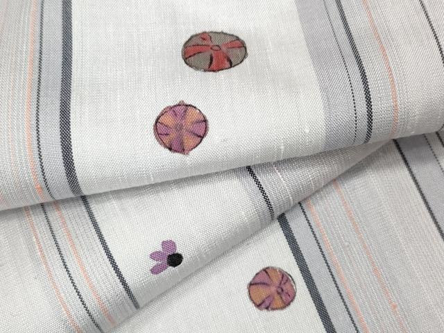 平和屋着物●上質な紬　鞠間道　正絹　逸品　CABL8663ut