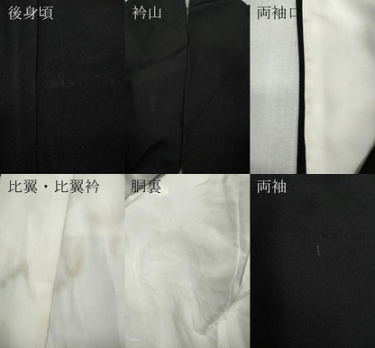 平和屋着物●本加賀友禅作家　束藤岳　黒留袖　風景草花文　暈し染め　正絹　逸品　CABL8675ut