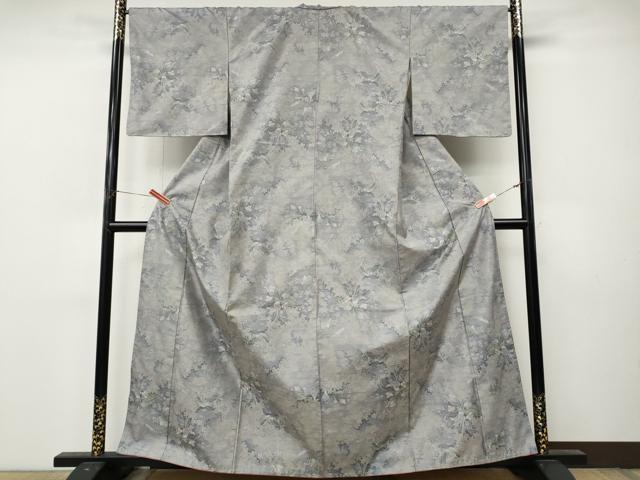 平和屋着物●都喜ヱ門　本場大島紬　白大島　7マルキ　総絣　草木づくし　藤絹織物謹製　証紙付き　正絹　逸品　CABL8689ut