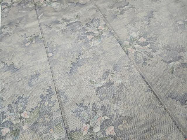 平和屋着物●都喜ヱ門　本場大島紬　白大島　7マルキ　総絣　草木づくし　藤絹織物謹製　証紙付き　正絹　逸品　CABL8689ut