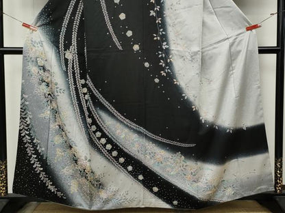 平和屋着物●訪問着　辻が花　絞り　暈し染め　金彩　正絹　逸品　CABL8690ut