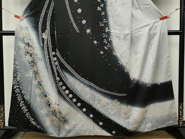 平和屋着物●訪問着　辻が花　絞り　暈し染め　金彩　正絹　逸品　CABL8690ut