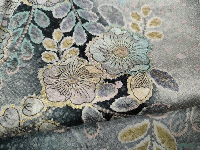 平和屋着物●訪問着　辻が花　絞り　暈し染め　金彩　正絹　逸品　CABL8690ut