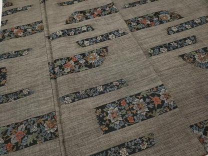 平和屋着物●本場大島紬　9マルキ　横段花文　正絹　逸品　CABL8702ut