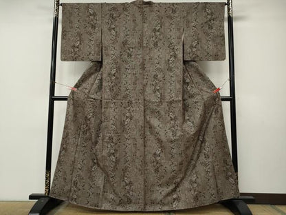 平和屋着物●本場大島紬　7マルキ　草花間道　やまと誂製　正絹　逸品　未使用　CABL8704ut