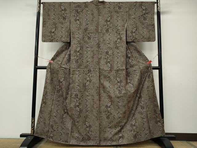 平和屋着物●本場大島紬　7マルキ　草花間道　やまと誂製　正絹　逸品　未使用　CABL8704ut