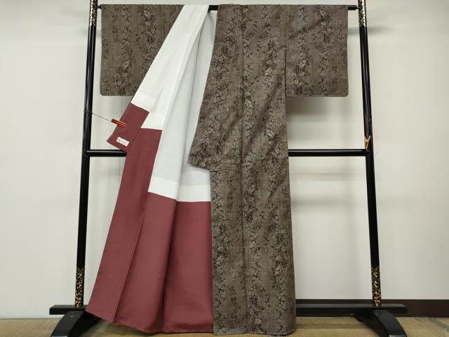 平和屋着物●本場大島紬　7マルキ　草花間道　やまと誂製　正絹　逸品　未使用　CABL8704ut