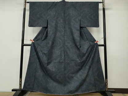 平和屋着物●都喜ヱ門　本場大島紬　9マルキ　霞文　藤絹織物謹製　正絹　逸品　未使用　CABL8717ut