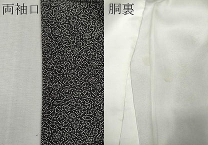 平和屋着物●訪問着　江戸小紋　風景樹林文　黒地　正絹　逸品　CABL8736ut