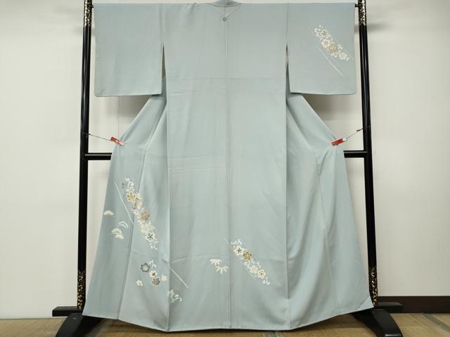 平和屋着物●訪問着　花唐草文　金銀彩　正絹　逸品　CABL8738ut