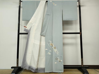 平和屋着物●訪問着　花唐草文　金銀彩　正絹　逸品　CABL8738ut