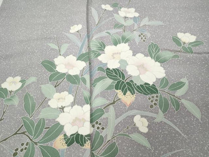 平和屋着物●訪問着　友禅　枝花文　暈し染め　正絹　逸品　未使用　CABL8741ut