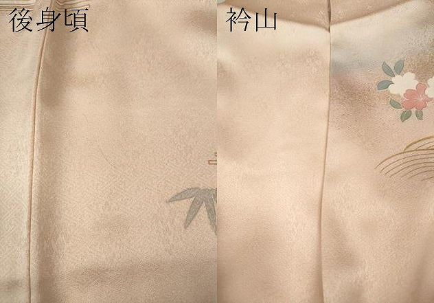 平和屋着物●訪問着　駒刺繍　花筏　暈し染め　金彩　正絹　逸品　CABL8743ut
