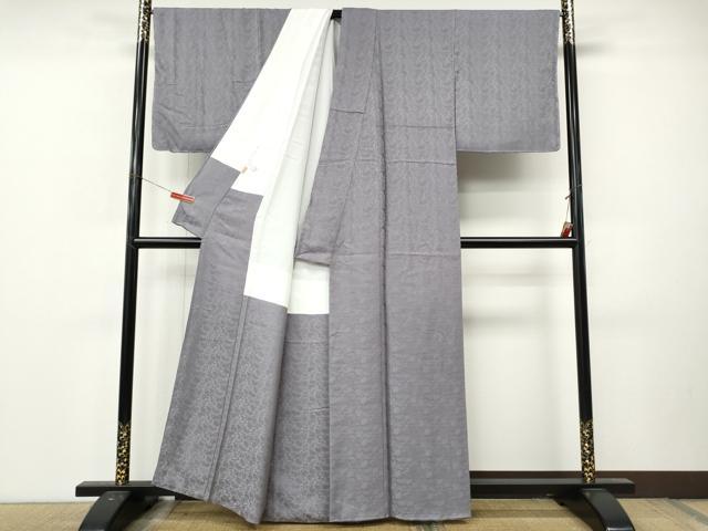 平和屋着物●上質な色無地　葡萄唐草地紋　薄色　ますいわ屋扱い　正絹　逸品　未使用　CABL8748ut