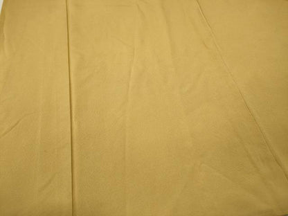 平和屋着物●上質な色無地　黃朽葉色　ロング丈　正絹　逸品　CABL8749ut