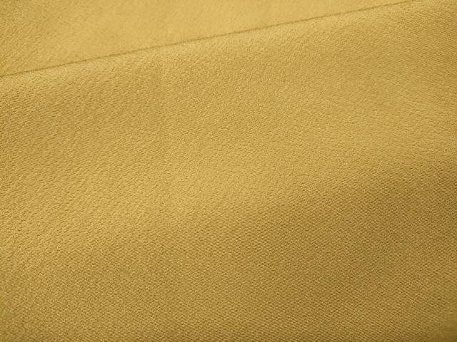 平和屋着物●上質な色無地　黃朽葉色　ロング丈　正絹　逸品　CABL8749ut