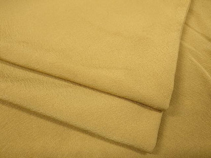 平和屋着物●上質な色無地　黃朽葉色　ロング丈　正絹　逸品　CABL8749ut