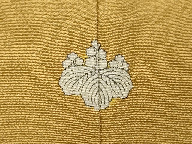 平和屋着物●上質な色無地　黃朽葉色　ロング丈　正絹　逸品　CABL8749ut