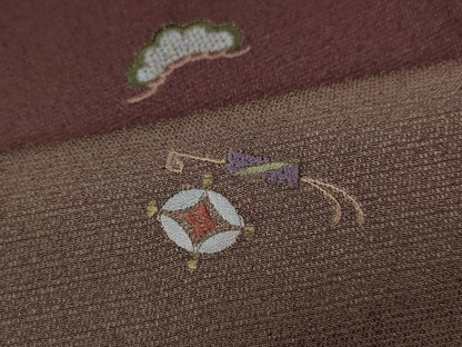 平和屋着物●訪問着　総刺繍　宝尽くし文　金糸　鈴乃屋扱い　正絹　逸品　CABL8750ut