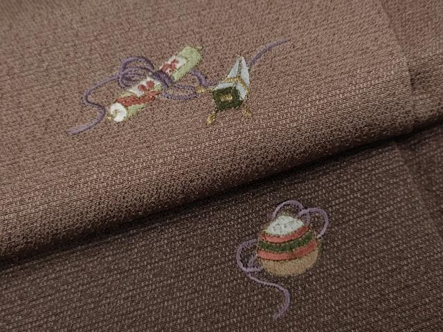 平和屋着物●訪問着　総刺繍　宝尽くし文　金糸　鈴乃屋扱い　正絹　逸品　CABL8750ut