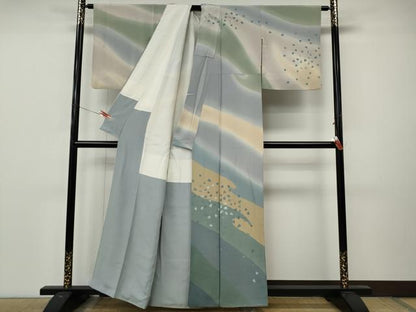 平和屋着物●訪問着　作家物　舞桜文　暈し染め　正絹　逸品　CABL8755ut