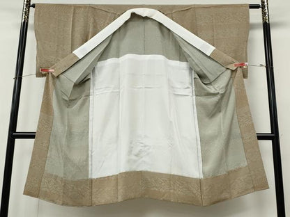 平和屋着物●長襦袢　無双仕立て　横段草花文　正絹　逸品　CABL8759ut