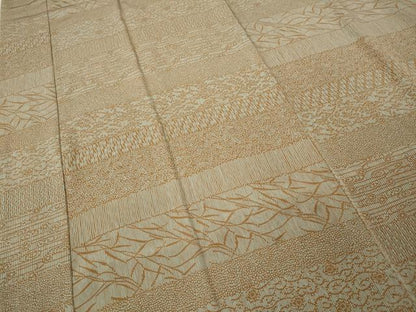 平和屋着物●長襦袢　無双仕立て　横段草花文　正絹　逸品　CABL8759ut