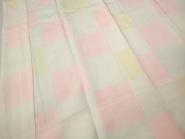平和屋着物●長襦袢　袷　市松文　暈し染め　正絹　逸品　CABL8760ut