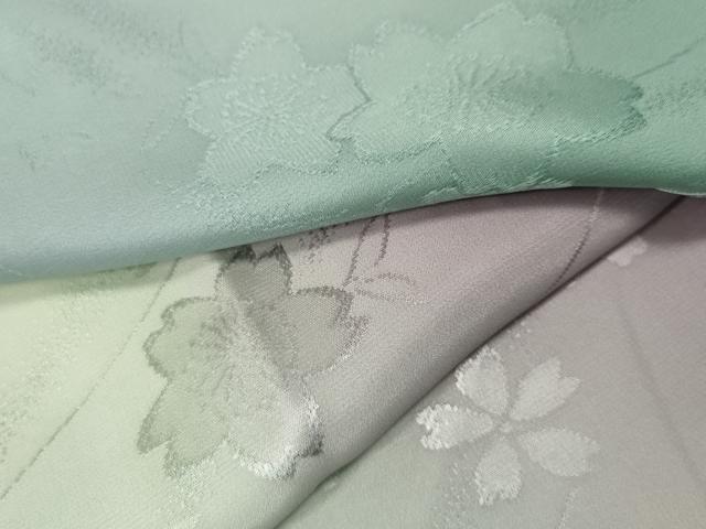 平和屋着物●長襦袢　袷　流水舞花地紋　暈し染め　さが美扱い　正絹　逸品　未使用　CABL8772ut