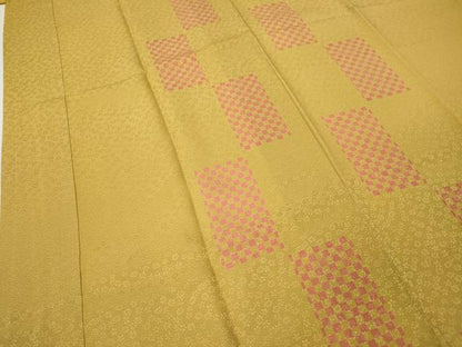 平和屋着物●長襦袢　袷　市松文　さが美扱い　正絹　逸品　CABL8774ut