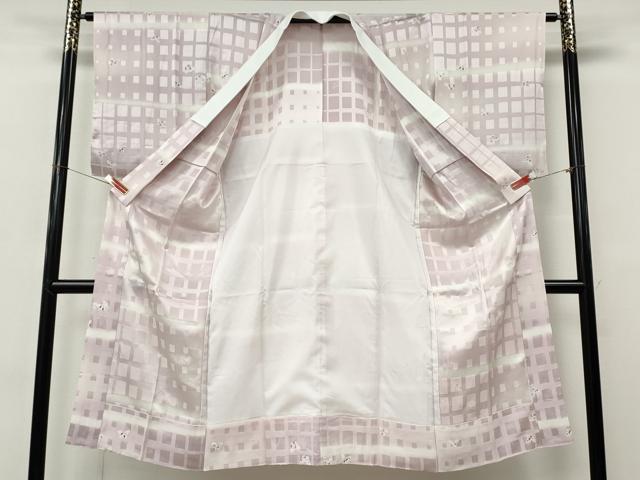 平和屋着物●長襦袢　無双仕立て　作家物　来夢来人　舞蝶文　正絹　逸品　CABL8776ut