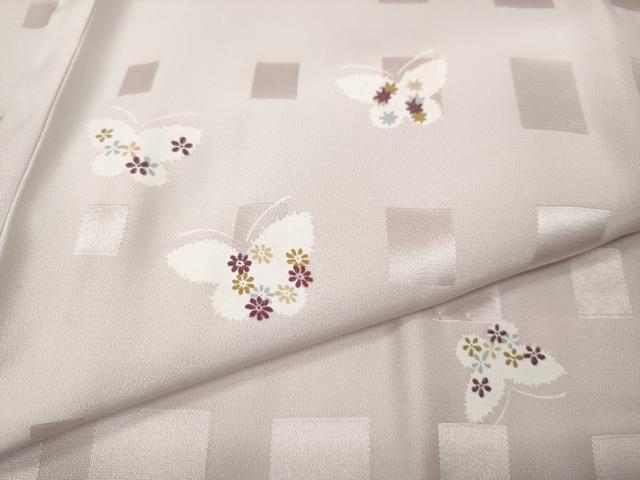 平和屋着物●長襦袢　無双仕立て　作家物　来夢来人　舞蝶文　正絹　逸品　CABL8776ut