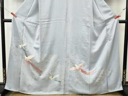 平和屋着物●中国三大刺繍　相良刺繍　総刺繍　色留袖　飛鳥花文　正絹　逸品　CABL8789ut