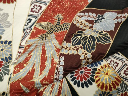 平和屋着物●豪華振袖　駒刺繍　束ね熨斗鳳凰花文　金彩　正絹　逸品　CABL8790ut