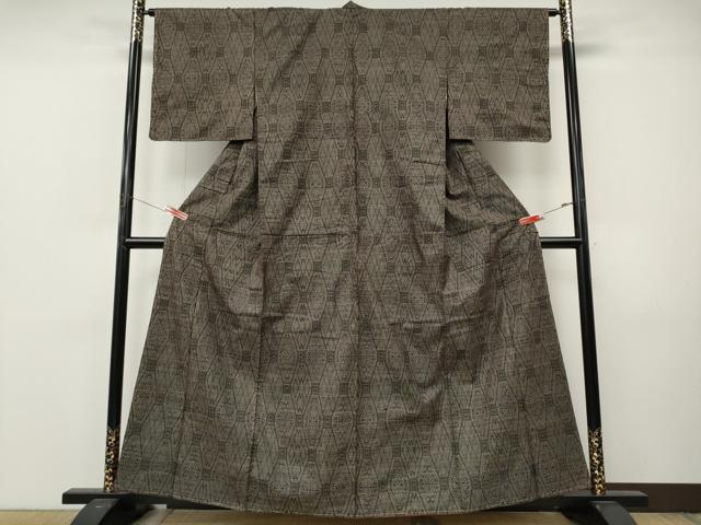 平和屋着物●本場大島紬　7マルキ　蜀江花文　正絹　逸品　CABL8796ut
