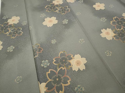 平和屋着物●上質な小紋　舞桜文　暈し染め　正絹　逸品　CABL8797ut