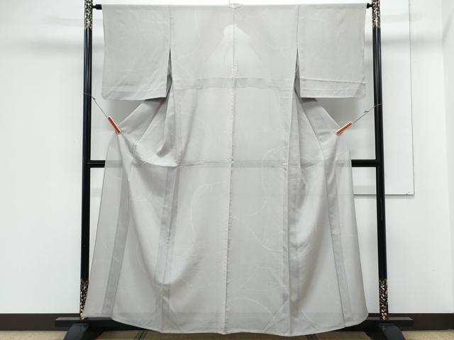 平和屋着物＊夏物　小紋　絽　抽象紋様　正絹　逸品　CABL8826th