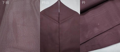 平和屋着物＊夏物　色無地　絽　似せ紫色　洗える着物　CABL8835th