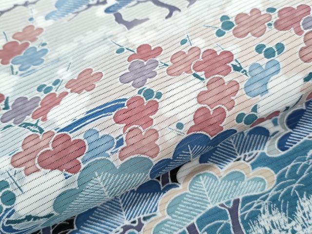 平和屋着物＊夏物　黒留袖　絽　友禅　作家物　鴛鴦風景文　暈し染め　正絹　逸品　CABL8840th