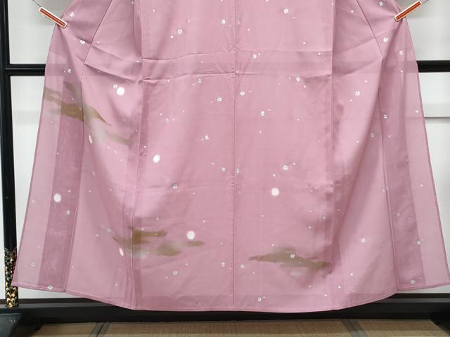 平和屋着物＊夏物　訪問着　絽　蛍暈し　霞文　金銀彩　正絹　逸品　CABL8842th