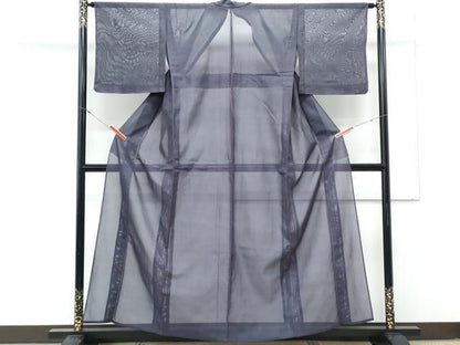平和屋着物＊夏物　小紋　紗　霞文　暈し染め　正絹　逸品　未使用　CABL8846th