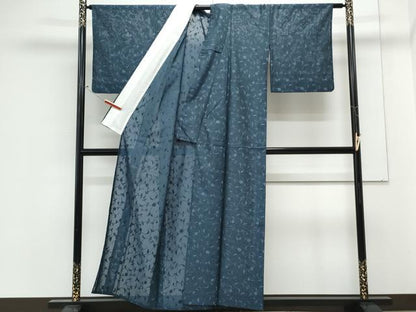 平和屋着物＊夏物　風通お召　紗　花唐草文　正絹　逸品　CABL8849th