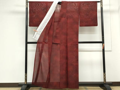 平和屋着物＊夏物　小紋　風景紋紗　暈し染め　正絹　逸品　CABL8850th