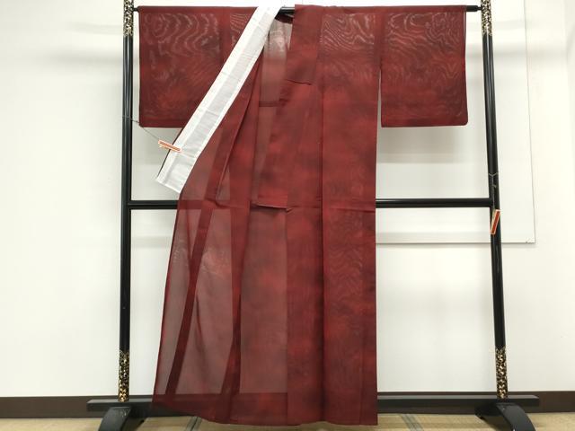 平和屋着物＊夏物　小紋　風景紋紗　暈し染め　正絹　逸品　CABL8850th