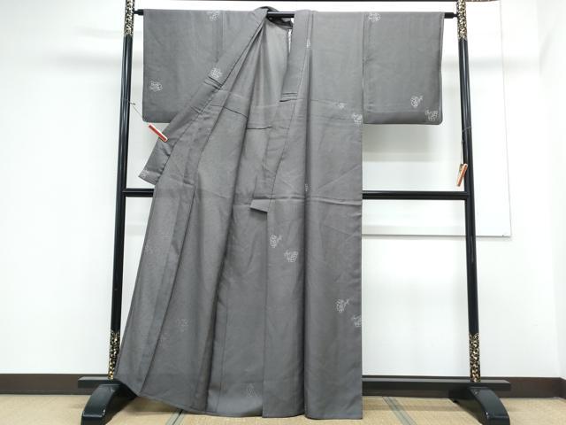 平和屋着物＊夏物　小紋　紗　ひょうたん　瓢箪　正絹　逸品　CABL8902th