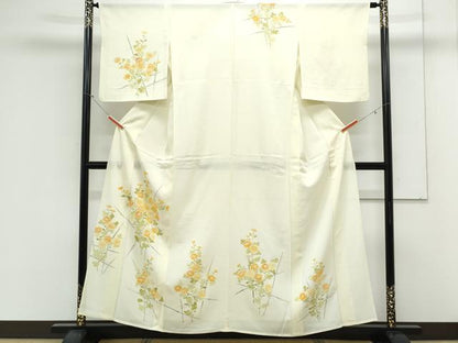 平和屋着物＊夏物　訪問着　絽　手描き　草花文　正絹　逸品　CABL8903th